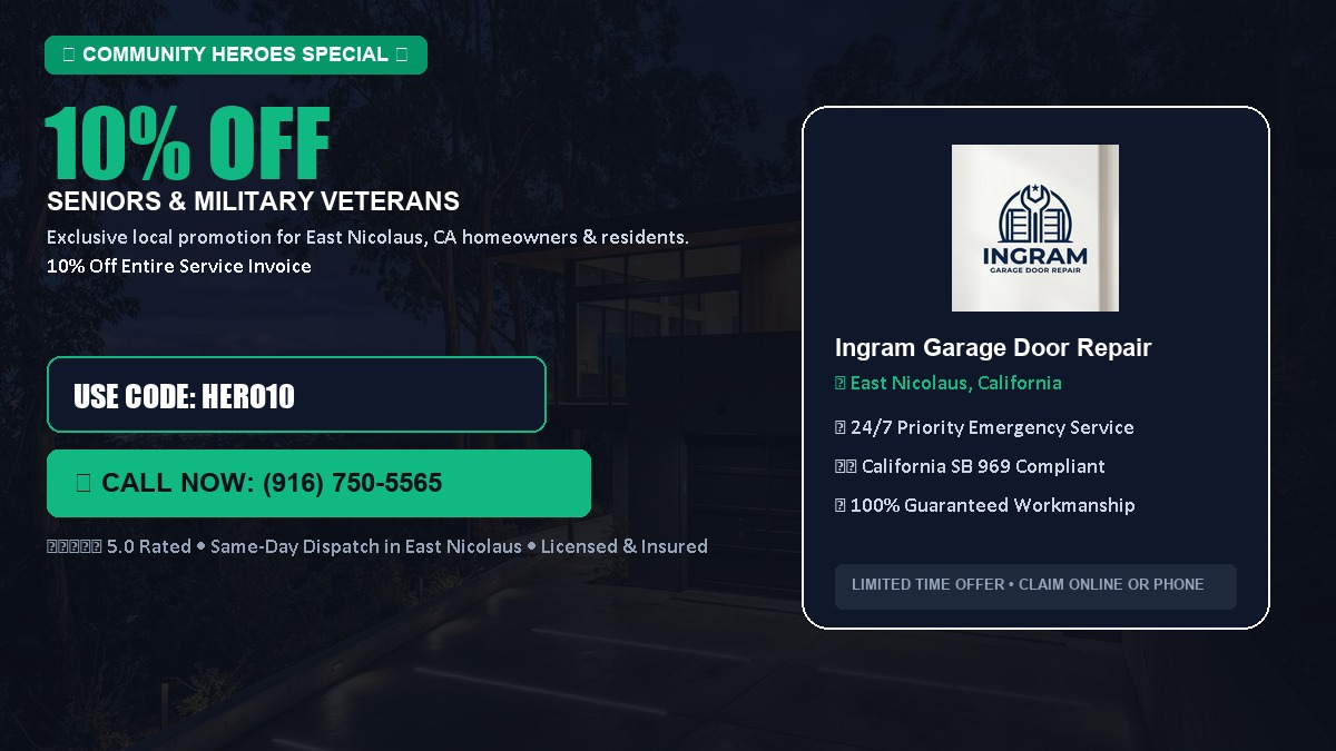 10% OFF Senior Citizens (65+) & Military / Veteran Community Discount in East Nicolaus, CA